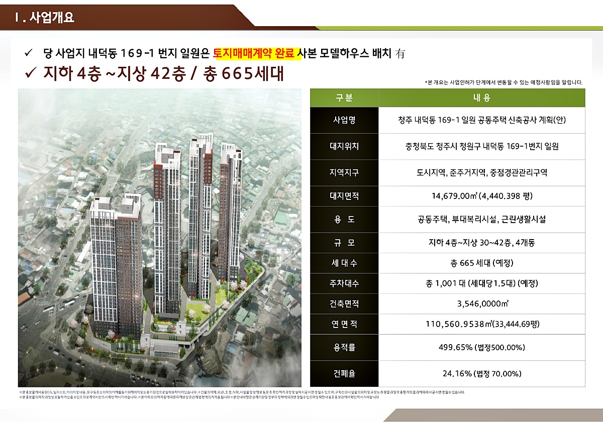 청주 라씨엘로 사업개요 및 건축규모 안내